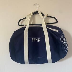 VS PINK Victorias Secret Navy Blue Duffle Bag NWT